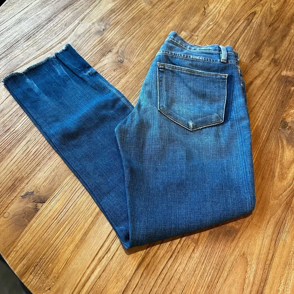 Frame Women’s Le High Straight Leg‎ Merriweather Distressed Denim Jeans
